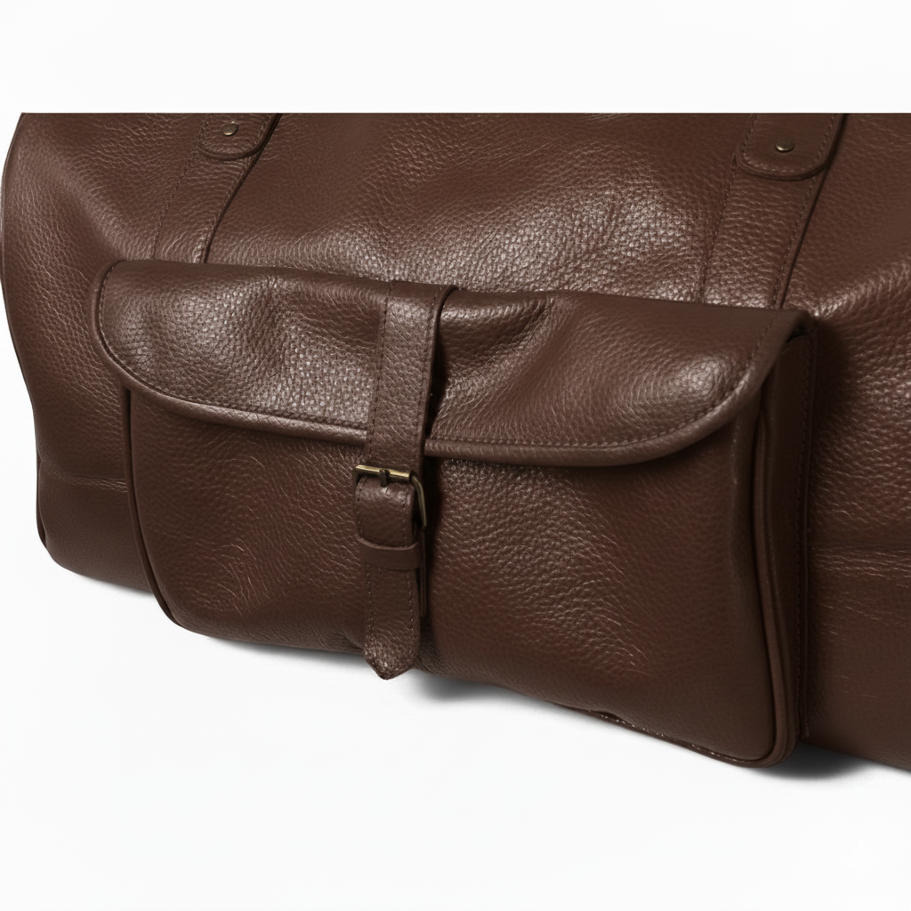 Softy Dark Brown Leather Duffel Bag Travel & Weekender Bag