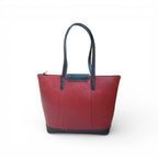 Red and Black Leather Handbag for Women | Full-Grain Cowhide Tote Bag|Valentine’s Gift