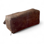 Dark Brown Crazy Horse Leather Duffel Bag Premium Travel & Gym Holdall with Shoe Compartment