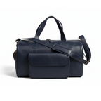Premium Navy Leather Duffel Weekender Travel Bag (Copy)