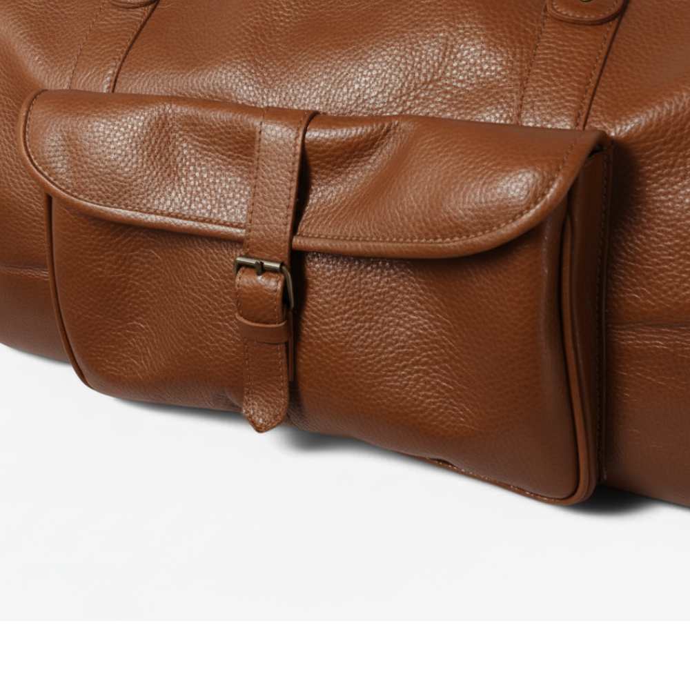 Softy Tan Leather Duffel Bag Travel & Weekender Bag