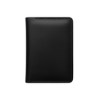 Black Pull-Up Leather Passport Cover with Card and Cash Slots
