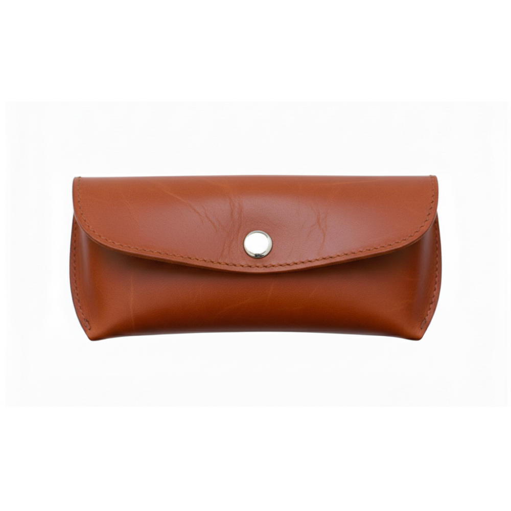 Tan Leather Eyewear Case - Optical Cover