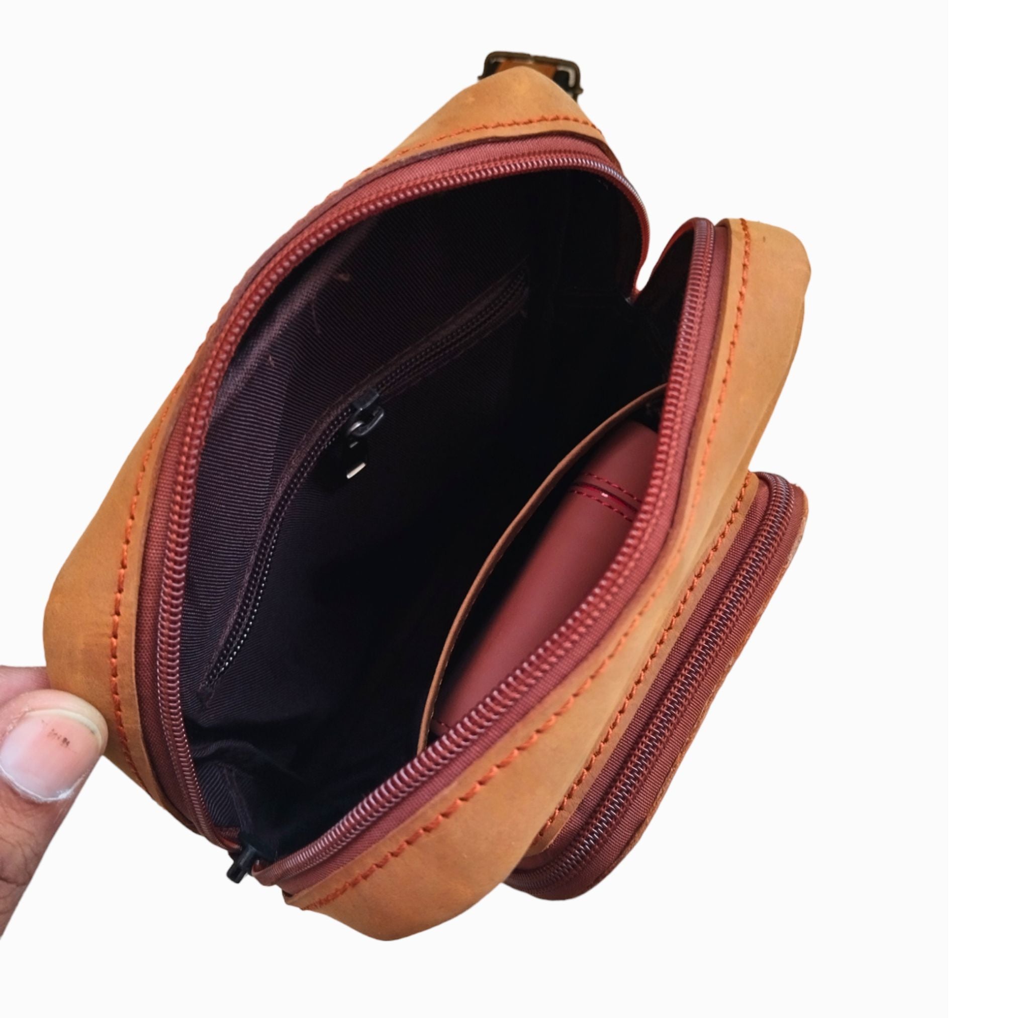 Mustard Leather Sling Bag