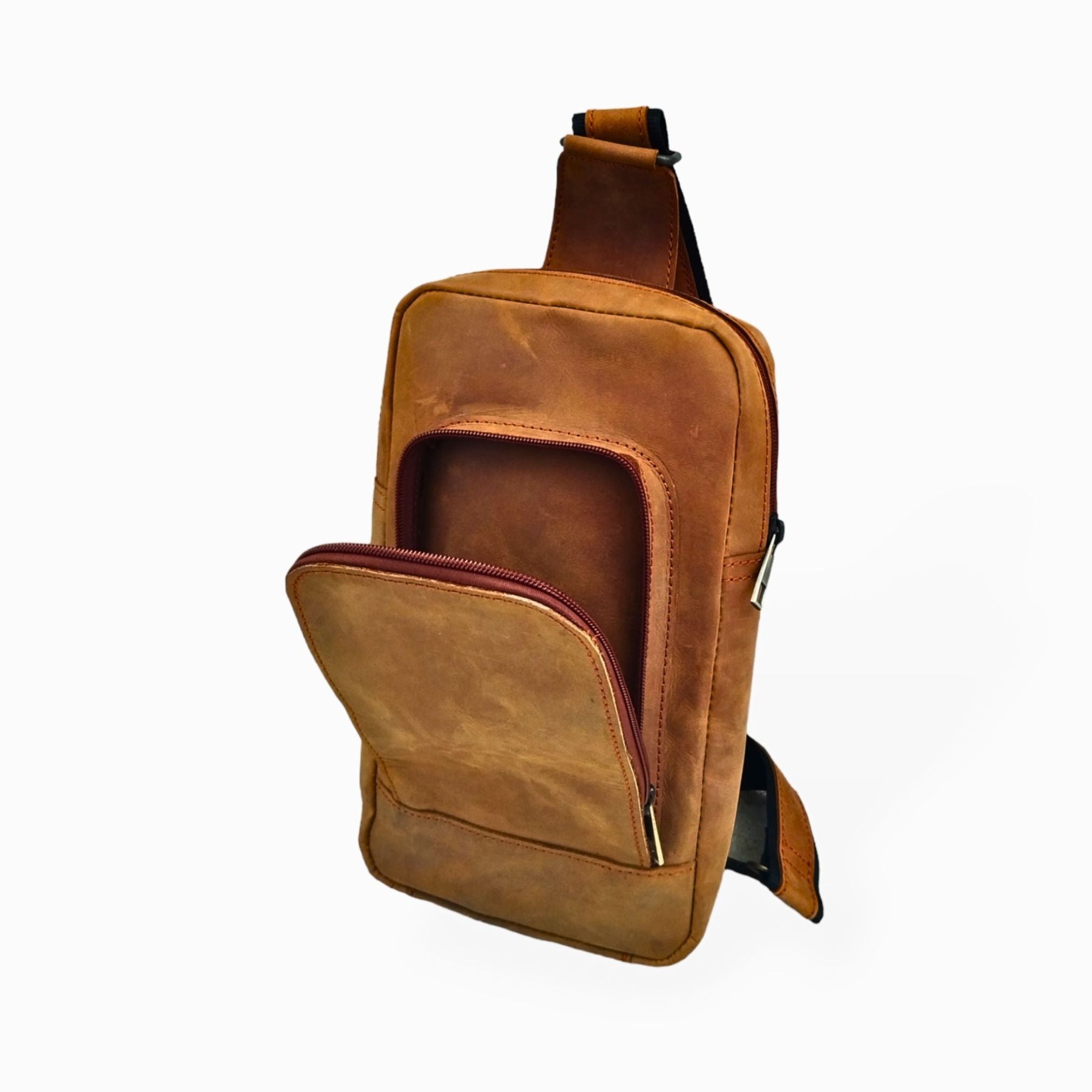 Mustard Leather Sling Bag