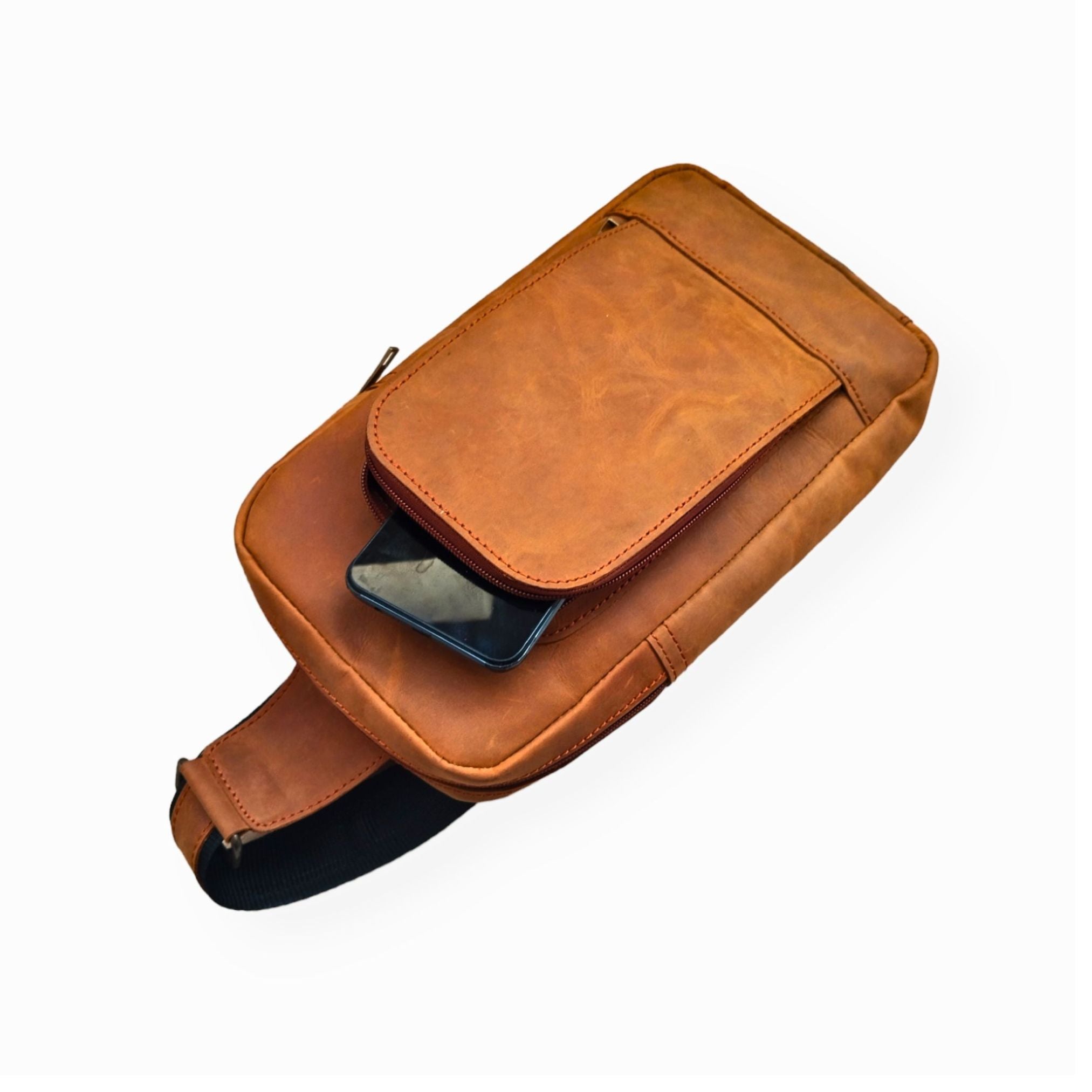 Mustard Leather Sling Bag