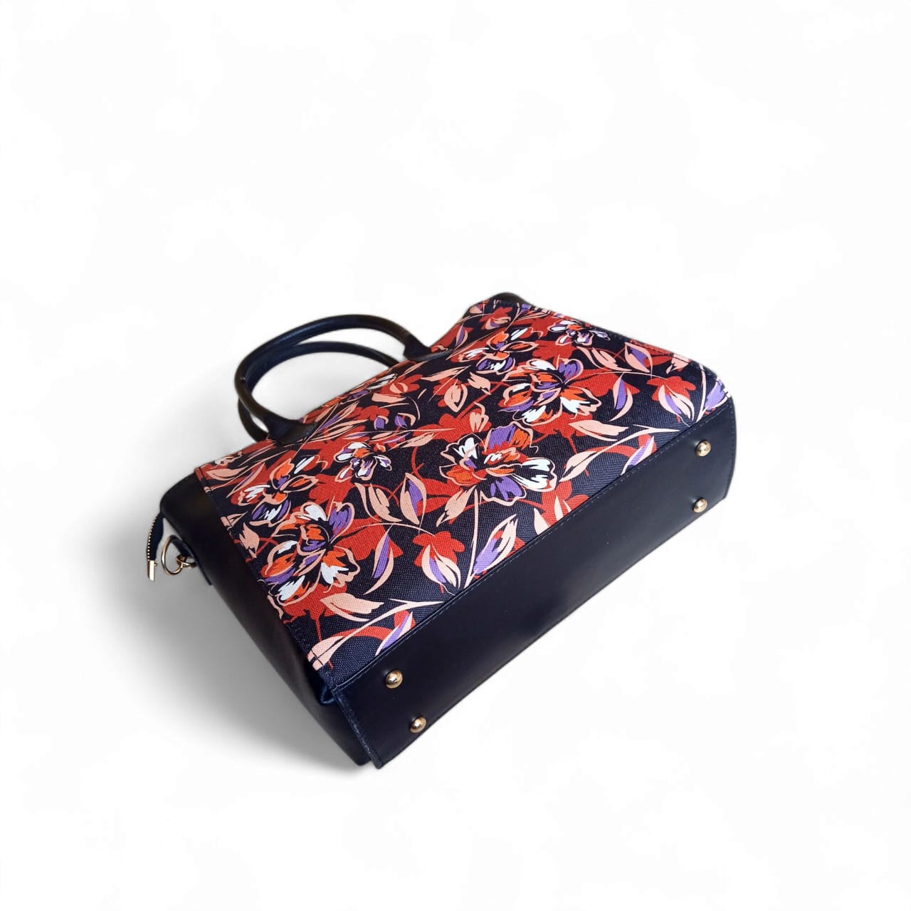 Women Luxurious Printed Canvas & Leather Tote