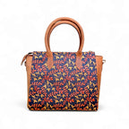 Women Luxurious Printed Canvas & Leather Tote Bag