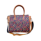 Women Luxurious Printed Canvas & Leather Tote Bag