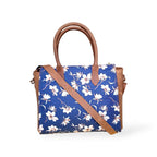 Women Luxurious Printed Canvas & Leather Tote