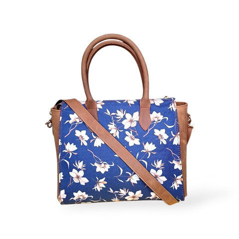 Women Luxurious Printed Canvas & Leather Tote