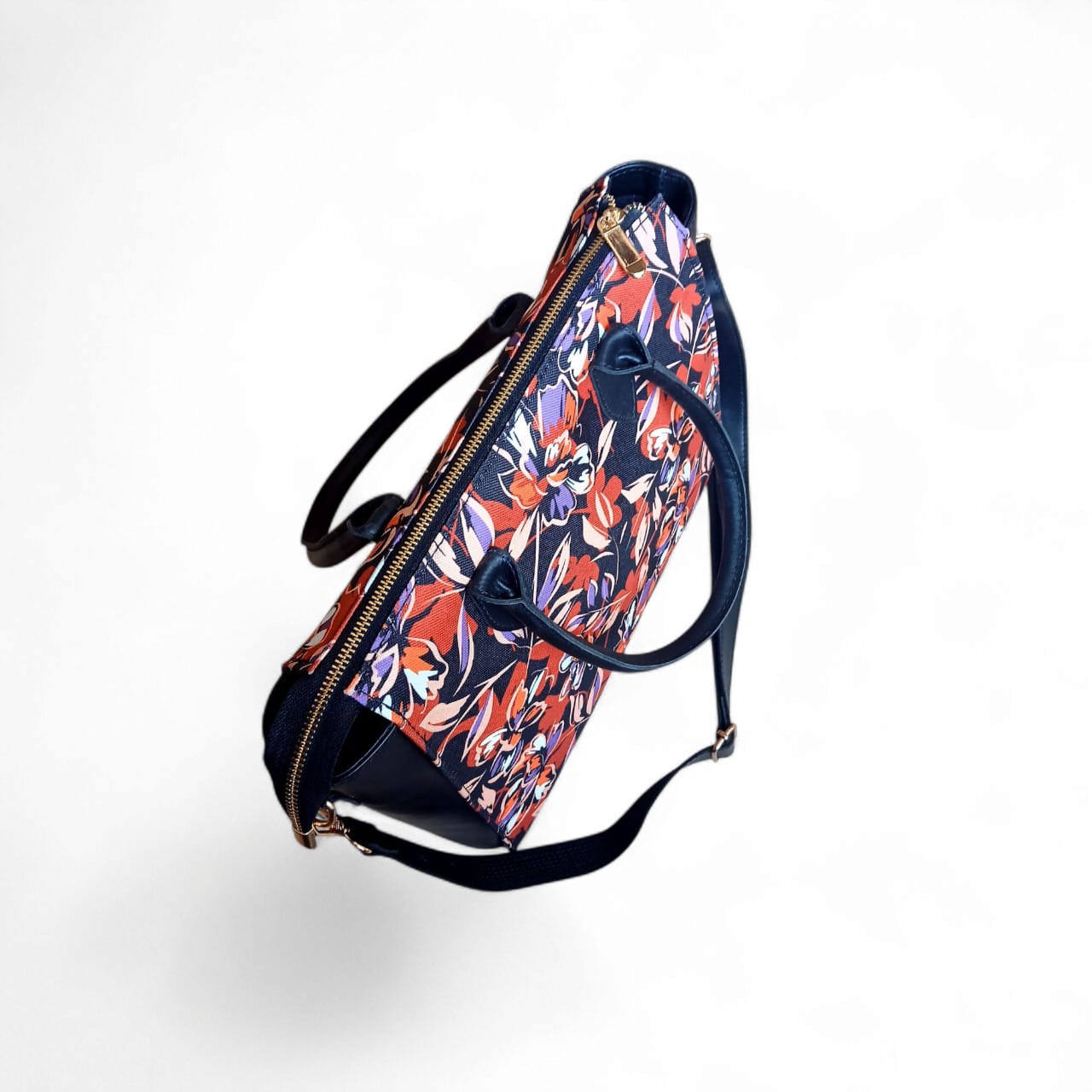 Women Luxurious Printed Canvas & Leather Tote