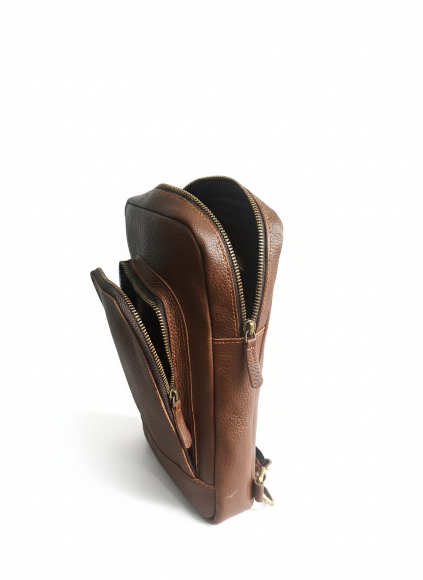 Brown Leather Sling Bag