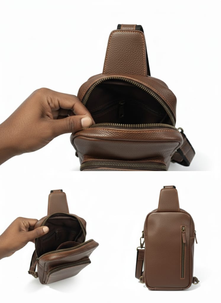 Brown Leather Sling Bag