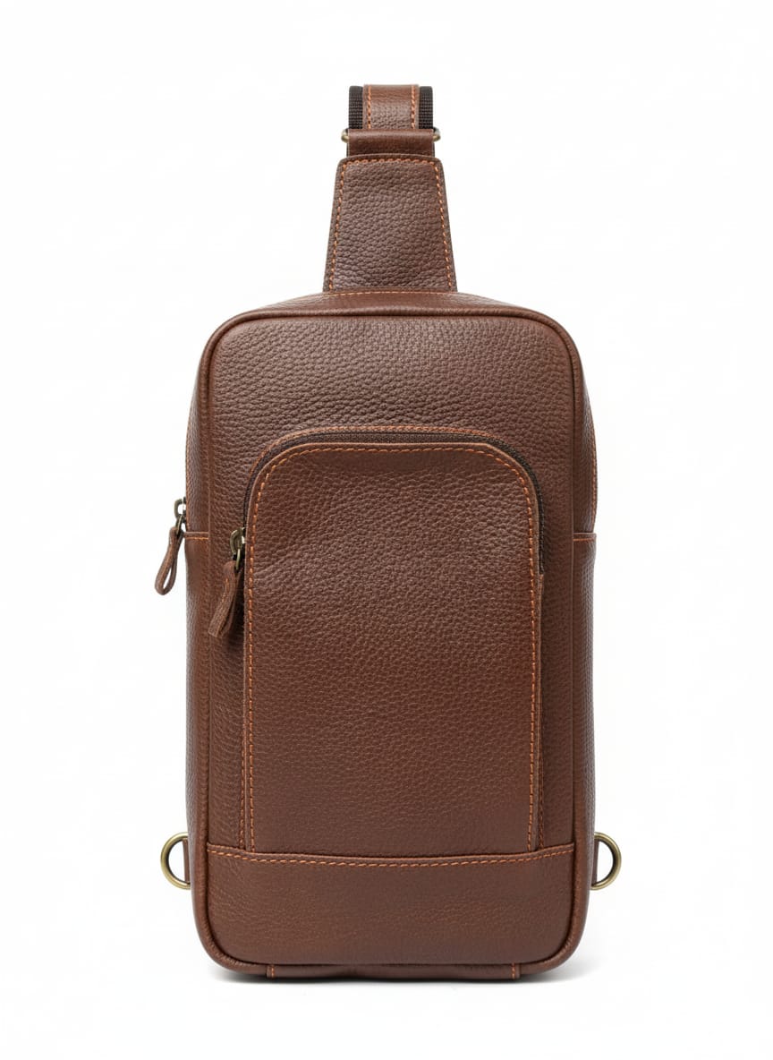 Brown Leather Sling Bag