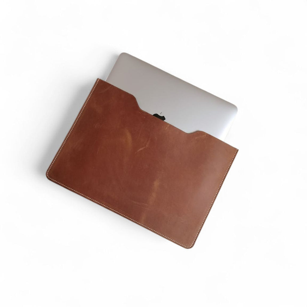 Leather Sleeve for Mackbook 13/Pro/Ipad 13"| Slim Tablet cover Tan Color