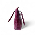 Purple Leather Handbag for Women | Cow Pullup Tote Bag