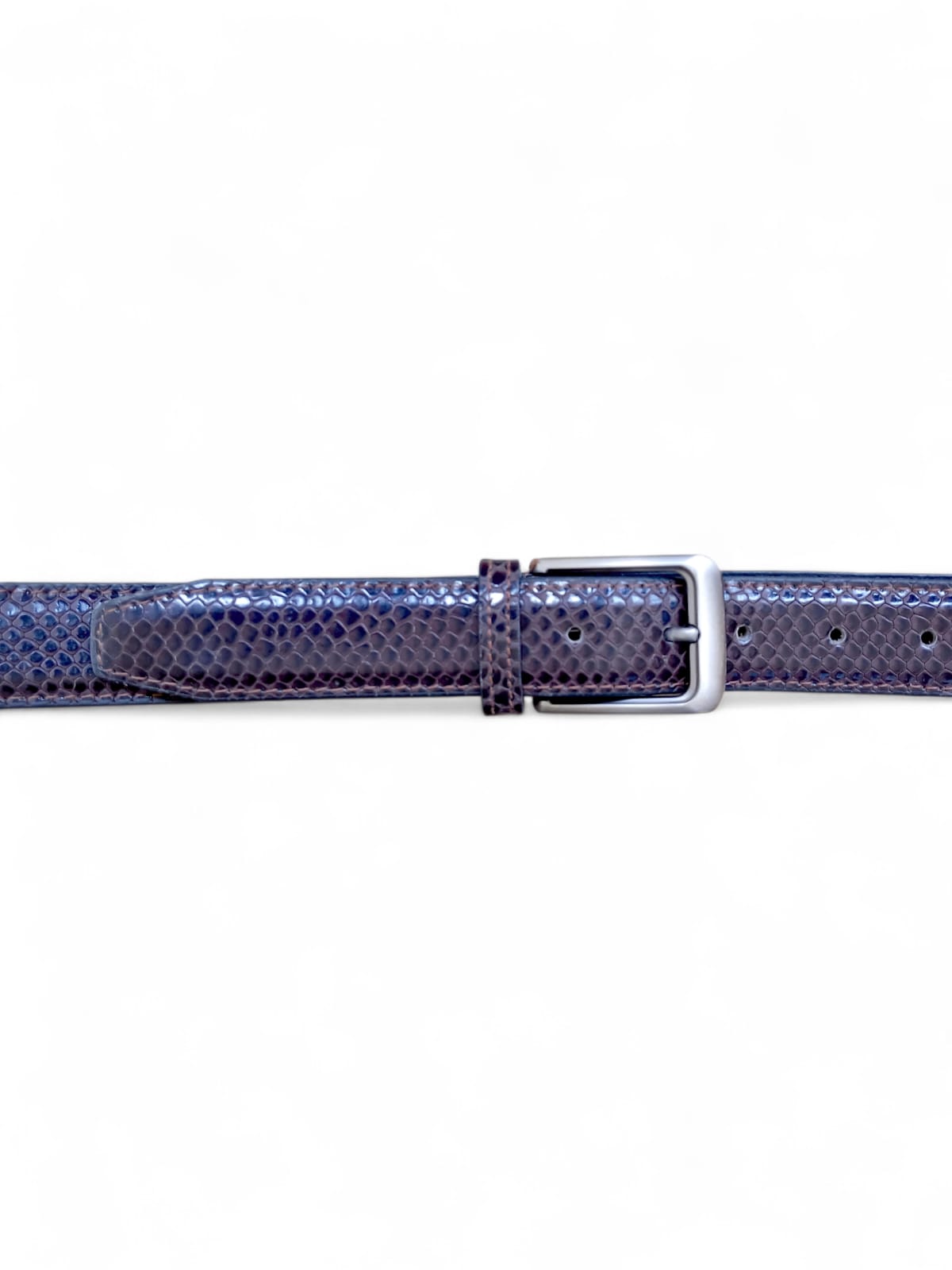  Formal Belt for Men Snake Mebossed | Dark Brown Embossed Leather 35mm