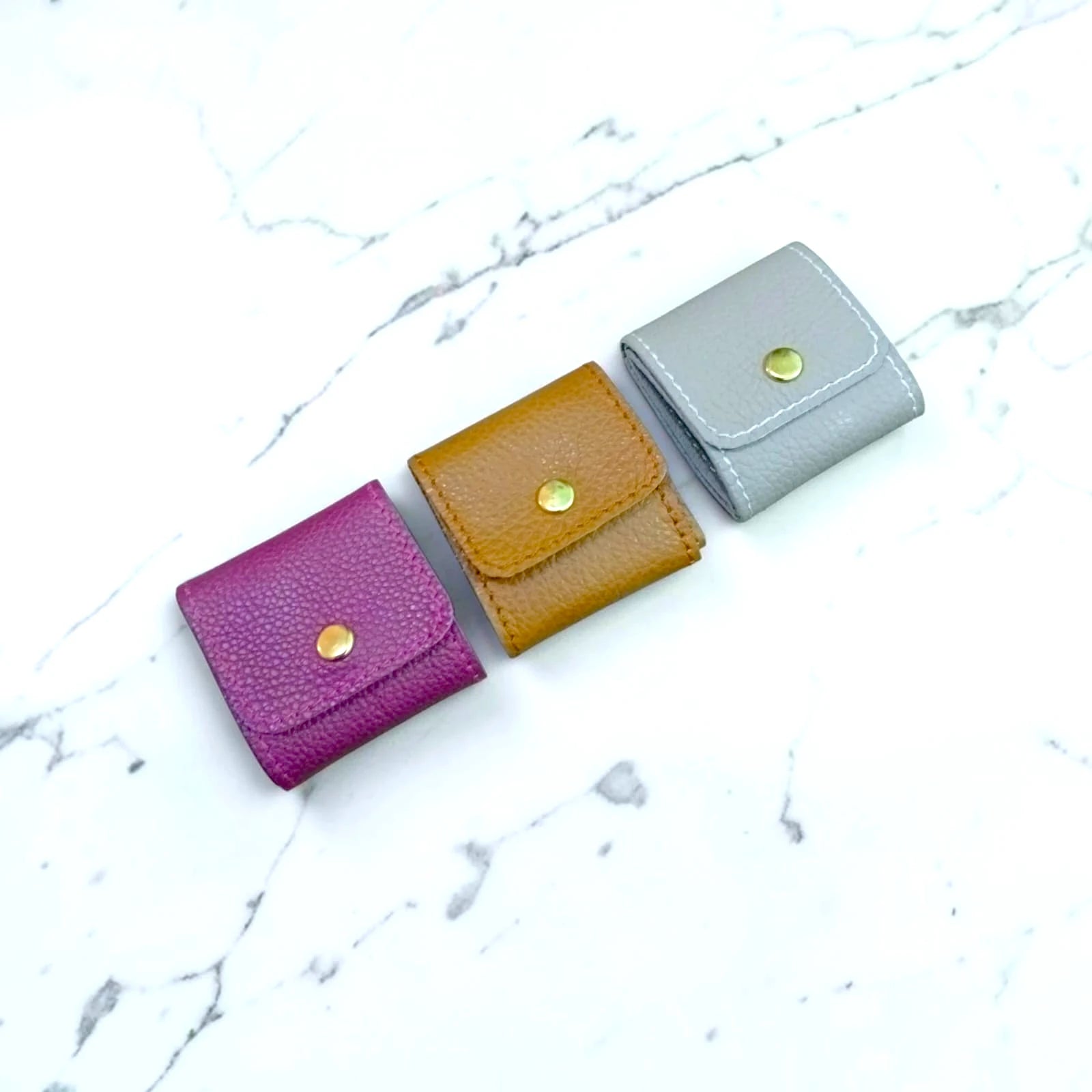 Real Leather Mini Jewelry Organizer |Foldable Leather Jewellery Pouch