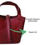 Leather bucket bag for women yellow structured mini handbag 8x10x4 Pakistan