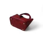 Leather bucket bag for women yellow structured mini handbag 8x10x4 Pakistan