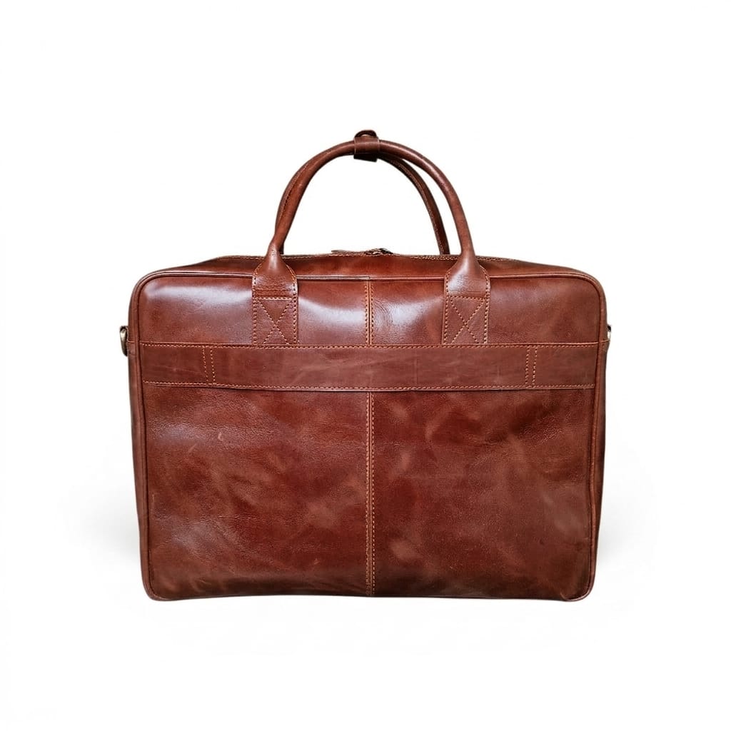 15-Inch Dark Brown premium Leather Laptop Bag