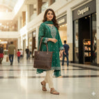 Chocolate Brown Crazy Horse Leather Tote Bag | Long Handle Women’s Handbag