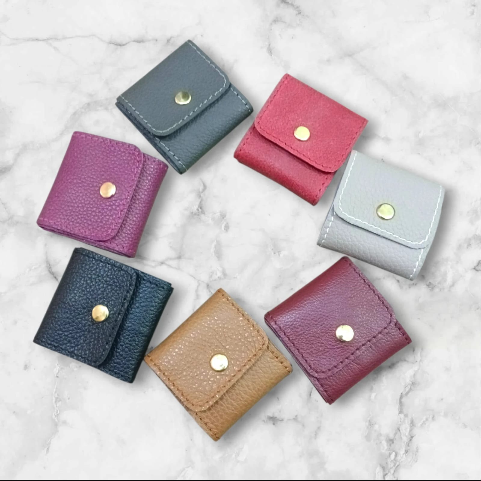 Real Leather Mini Jewelry Organizer |Foldable Leather Jewellery Pouch