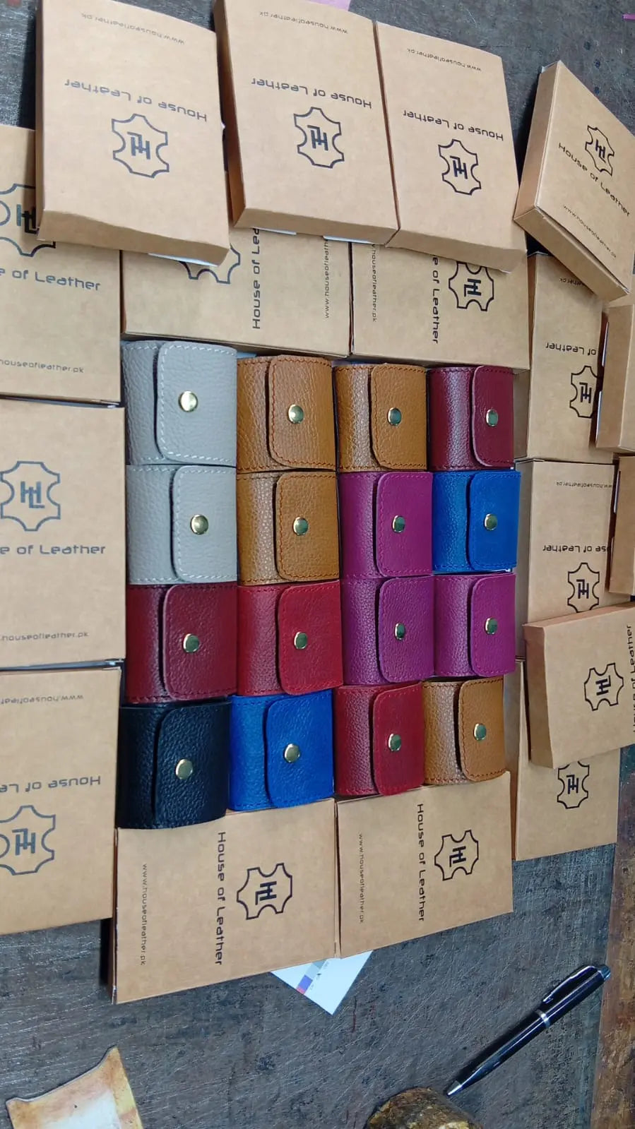 Foldable Leather Jewellery Pouch