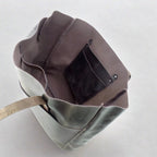Dark Brown Leather Carryall Tote Bag | Full-Grain Cowhide Textured Leather
