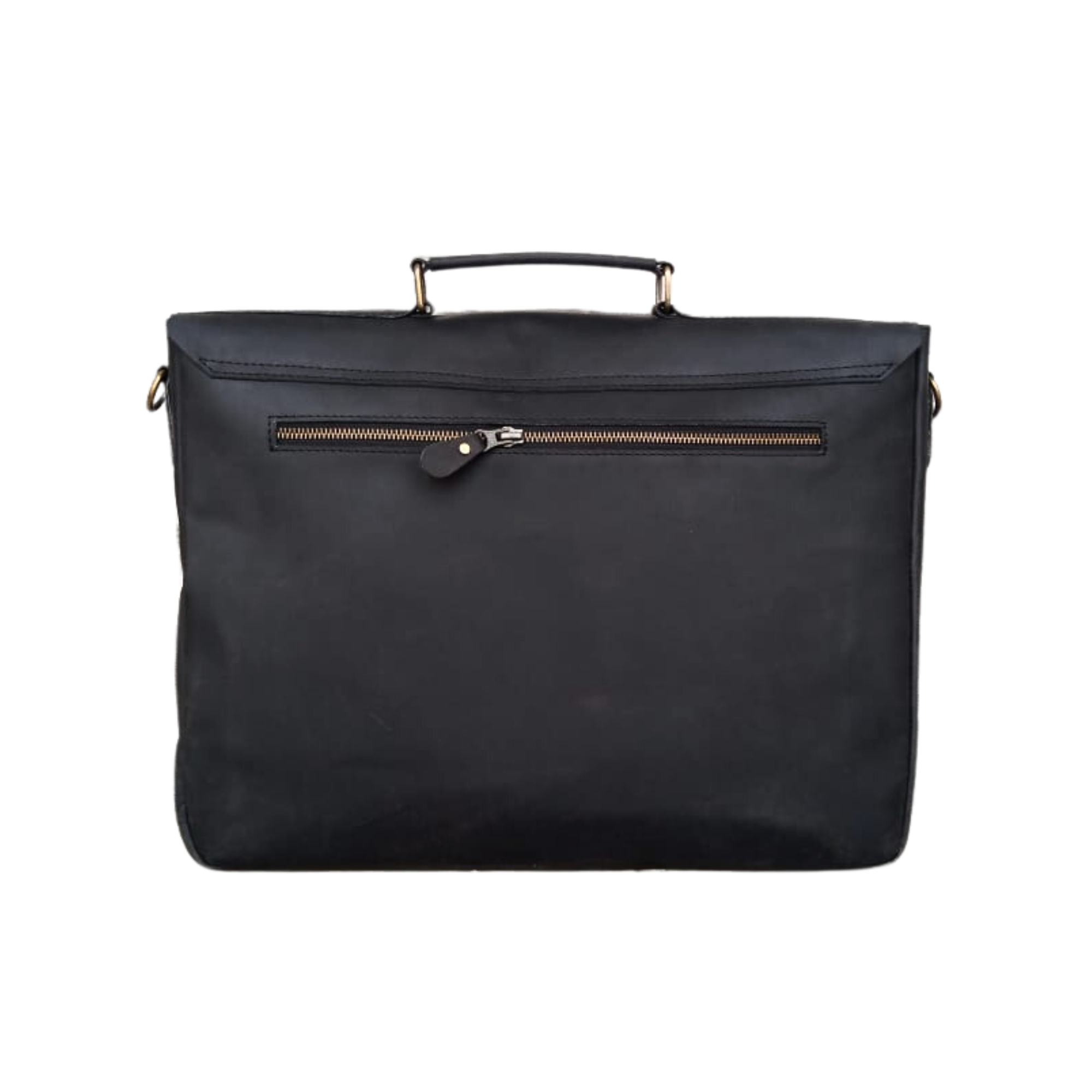 Black Leather Messenger Bag 15 and 16 inch Laptop Bag