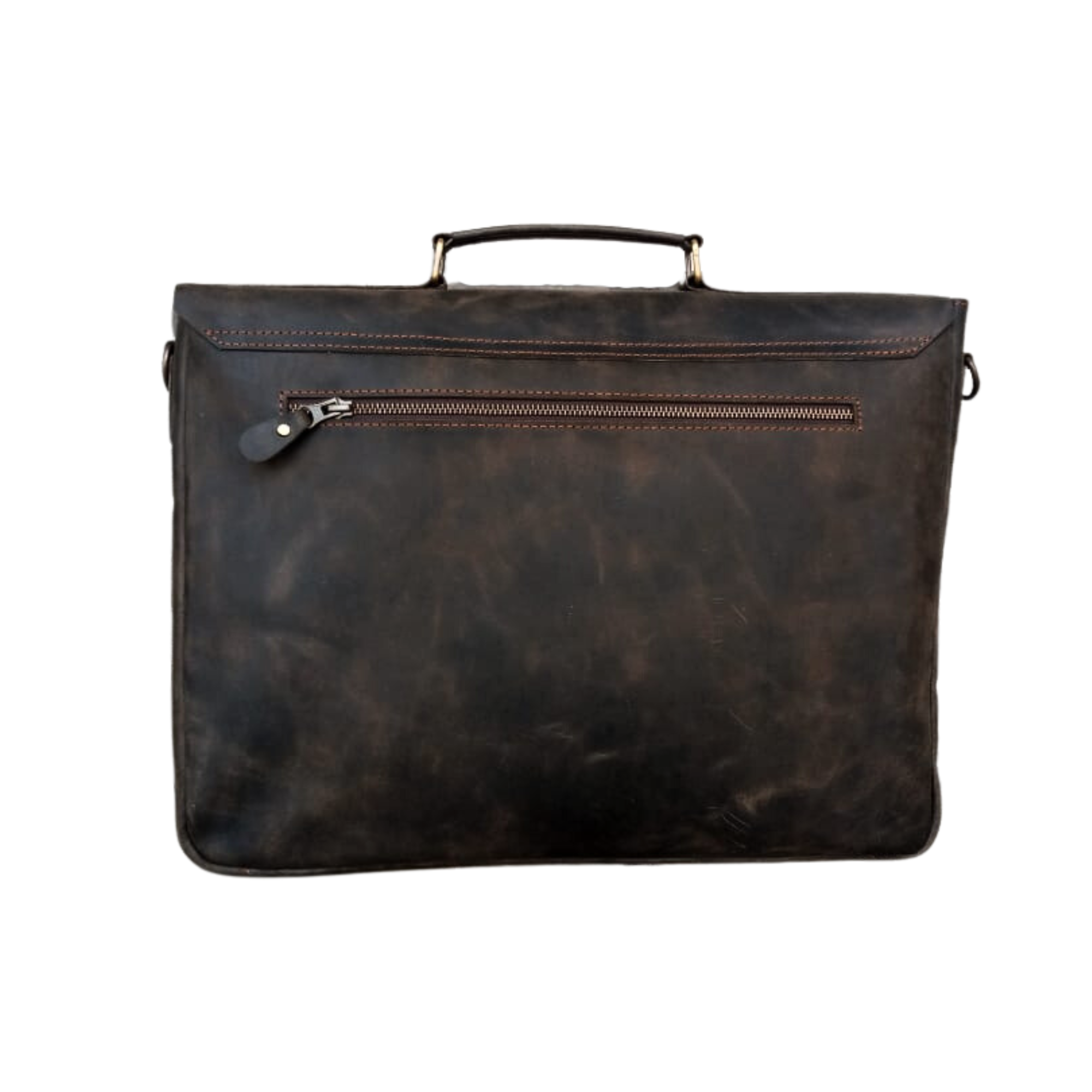 Choco Leather Laptop Bag  15.6" Messenger Bag | Handcrafted Cow Leather