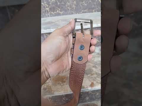 Casual Leather Belt for Men| Camel Brown Top Grain Buffalo Leather, Double Stitched, 40mm Wide