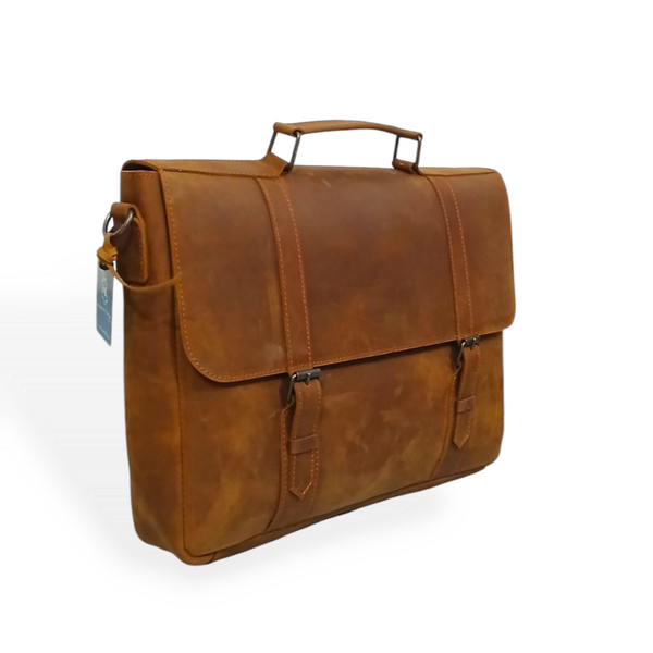 Men's Messenger Bag 15.6" Leather Briefcase