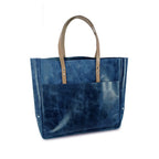 Leather carryall tote bag fits 15.6 inch laptop