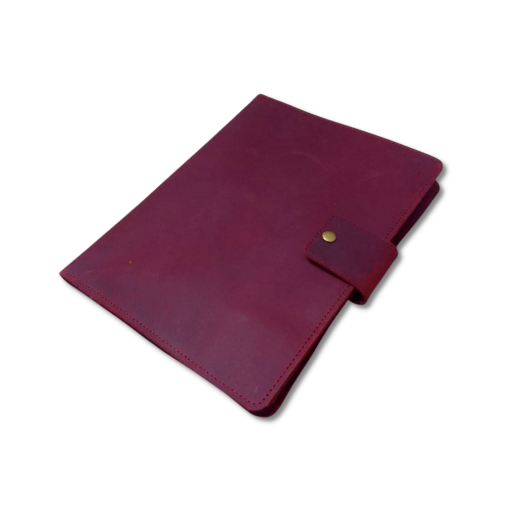 Maroon leather iPad sleeve for MacBook 12 inch