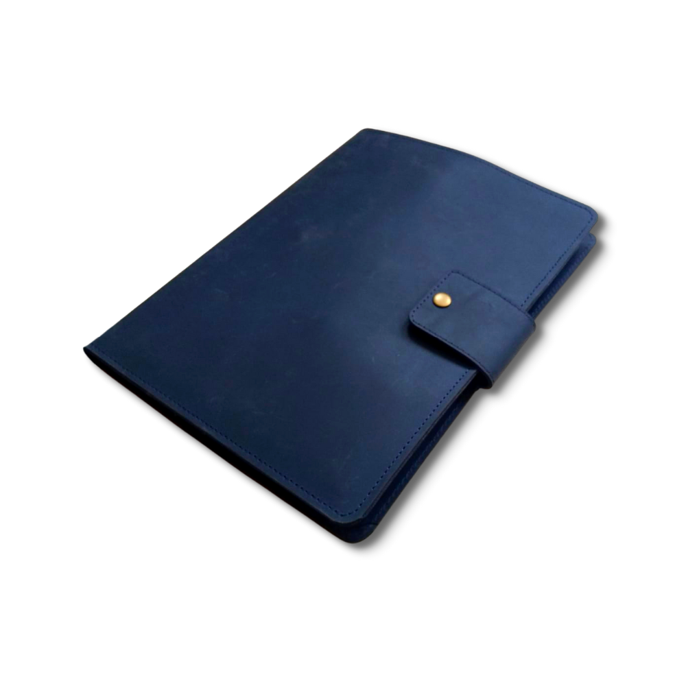 Blue leather iPad sleeve for MacBook 12 inch
