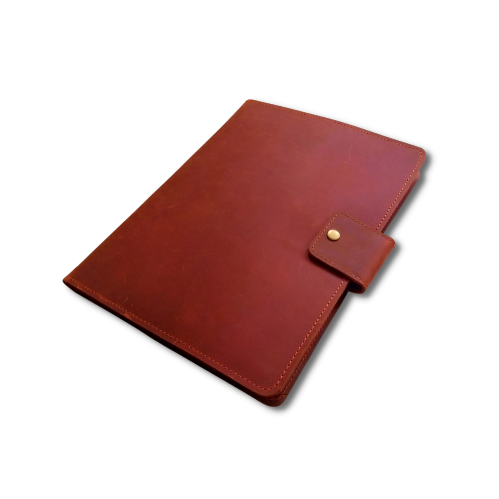 Rust leather iPad sleeve for MacBook 12 inch