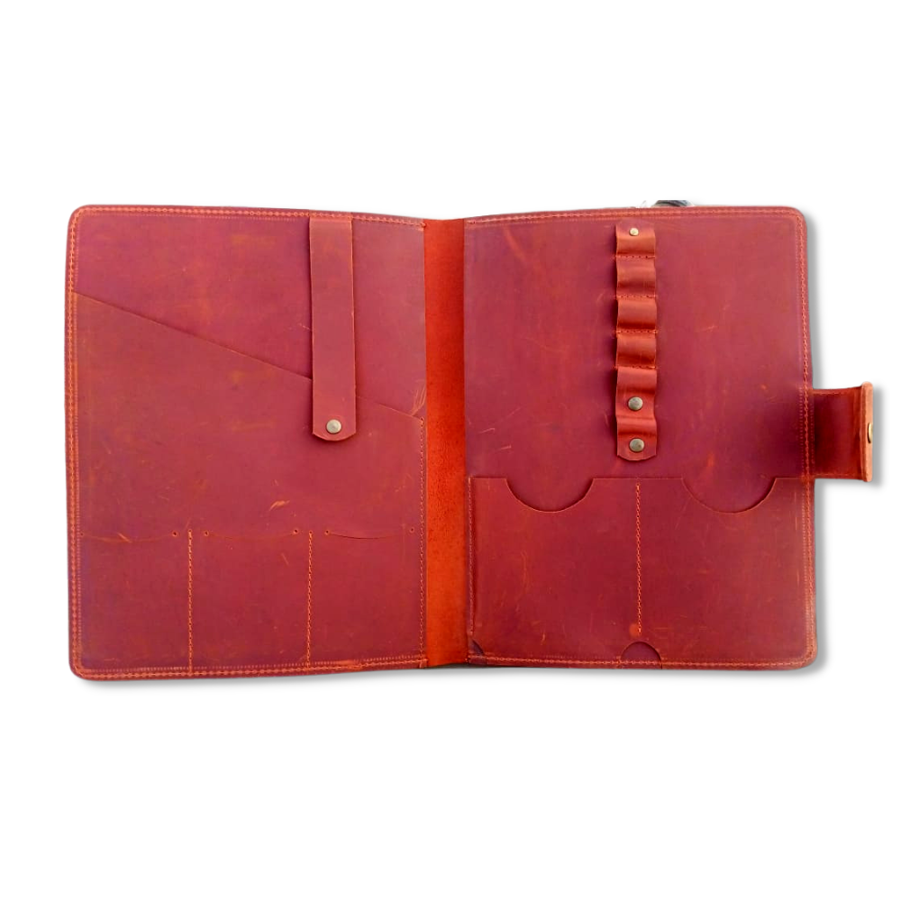 Premium oil pull-up cow leather iPad sleeve